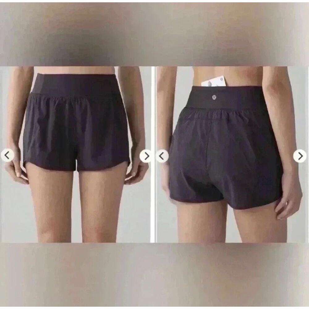 Lululemon Lean In Short 2” Ultra High Rise Swift Womens 2 Dark Purple Lined Run